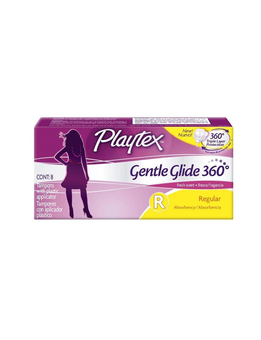 Playtex Caja Con 8 Tampones Con Aplicador Plástico Regular