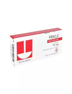 PRIKUL® 75 mg - 28 Cápsulas | Pregabalina | ASOFARMA