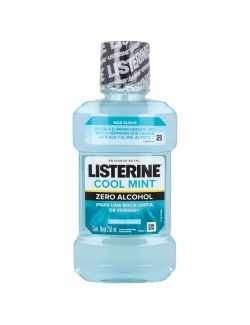 Listerine Enjuague Bucal Zero Alcohol Frasco Con 250 Ml Sabor A Menta Suave