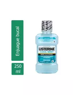 Listerine Enjuague Bucal Zero Alcohol Frasco Con 250 Ml Sabor A Menta Suave