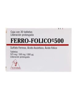 Ferro Folico 500 Caja Con 30 Tabletas