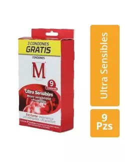 Condones M Force Ultra Sensibles 9 Piezas