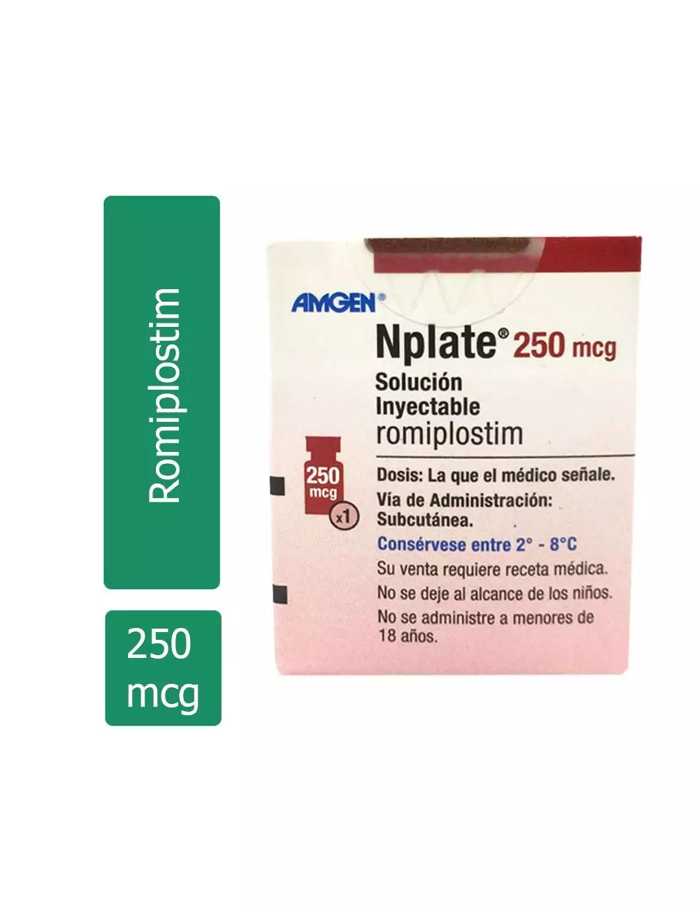 Nplate® 250 mcg (Romiplostim) - Frasco Ámpula- Amgen - Rx3