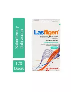 Lasfligen 25 Mcg /125 Mcg Caja Con Frasco Con Dispositivo Inhalador Con 120 Dosis