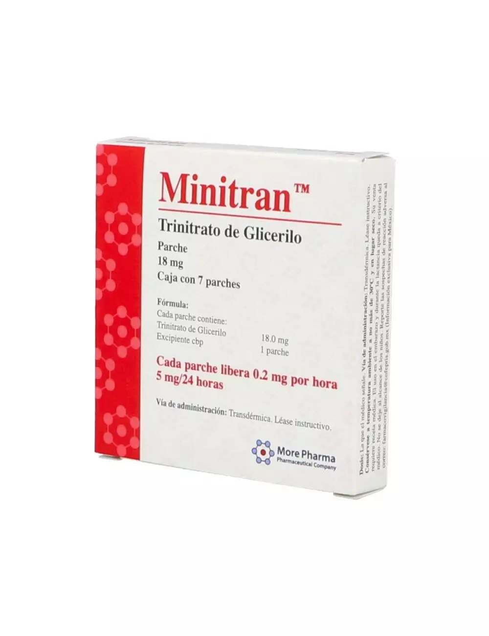 Minitran 18 mg Caja Con 7 Parches