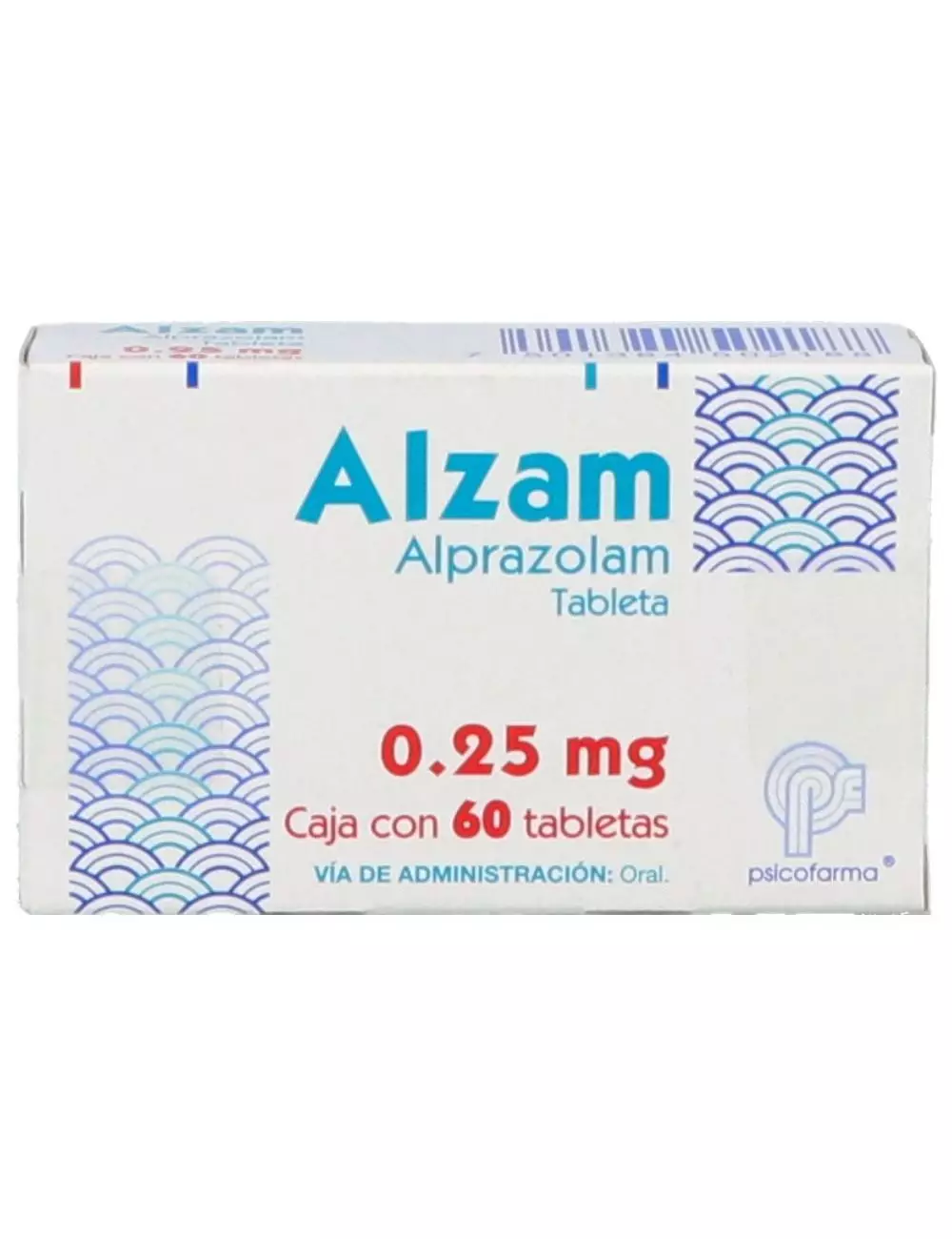 Alzam 0.25 mg Caja Con 60 Tabletas - RX1