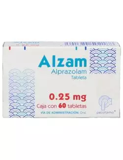 Alzam 0.25 mg Caja Con 60 Tabletas - RX1