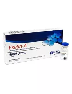 Exetin-A® 4000 UI/mL (Eritropoyetina humana recombinante) - 6 Frascos Ámpula de 1 mL | PISA