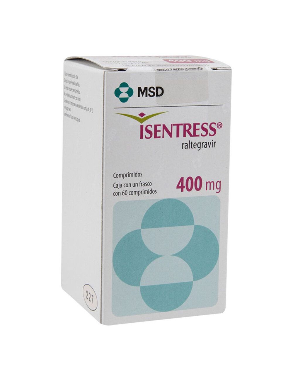 Isentress 400 Mg Caja Con Frasco Con 60 Comprimidos