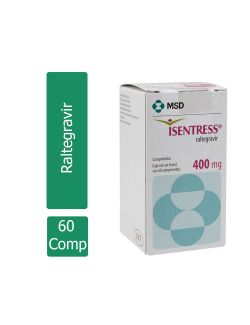 Isentress 400 mg Caja Con Frasco Con 60 Comprimidos