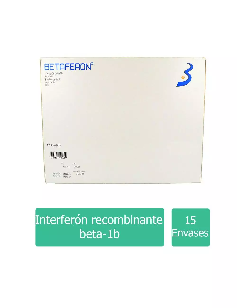 Betaferon® (Interferón beta 1-b) 8 MUI - Caja con 15 Envases - Bayer