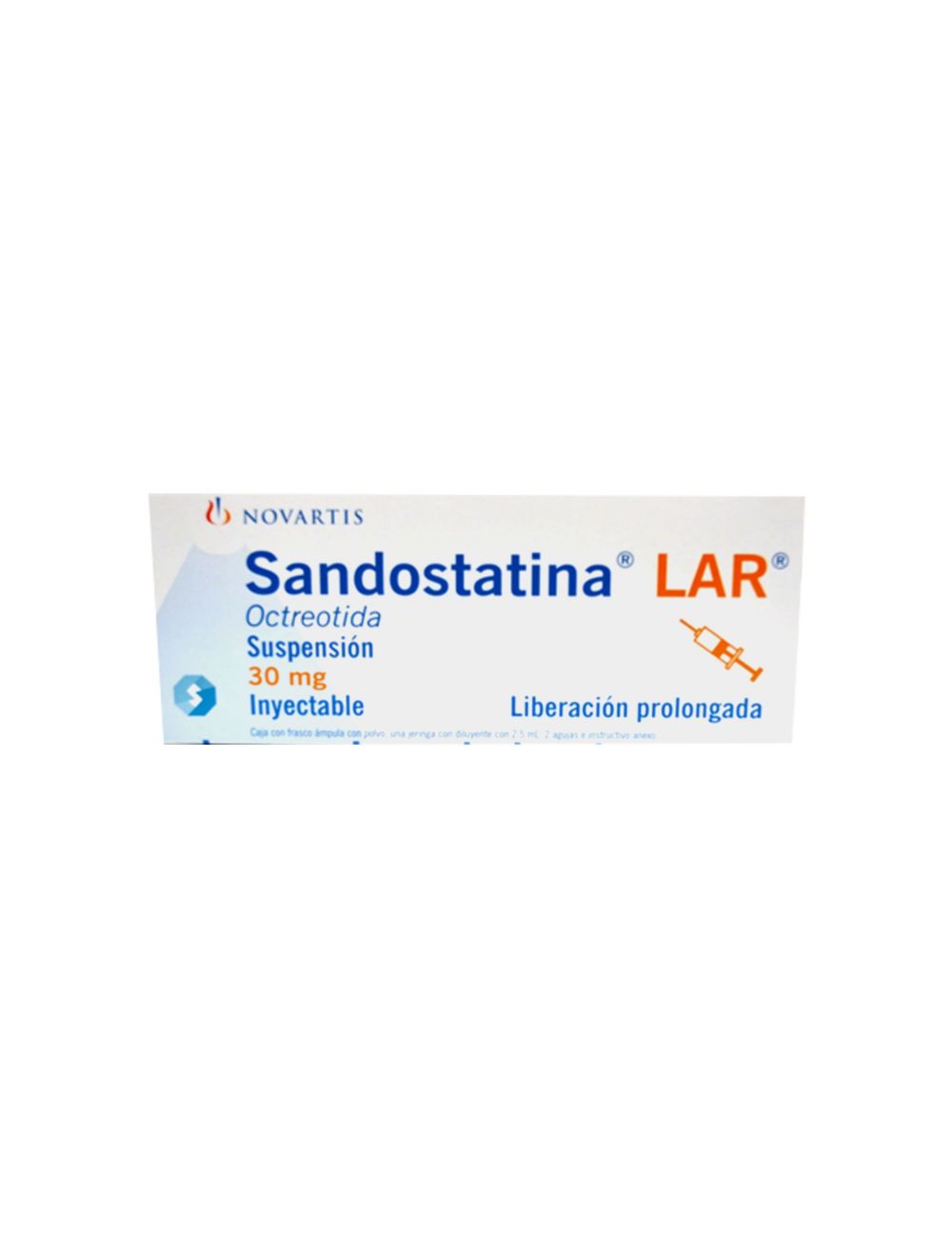 Sandostatina® LAR® 30 mg - 1 Frasco Ámpula | Octreótida | Novartis| RX3