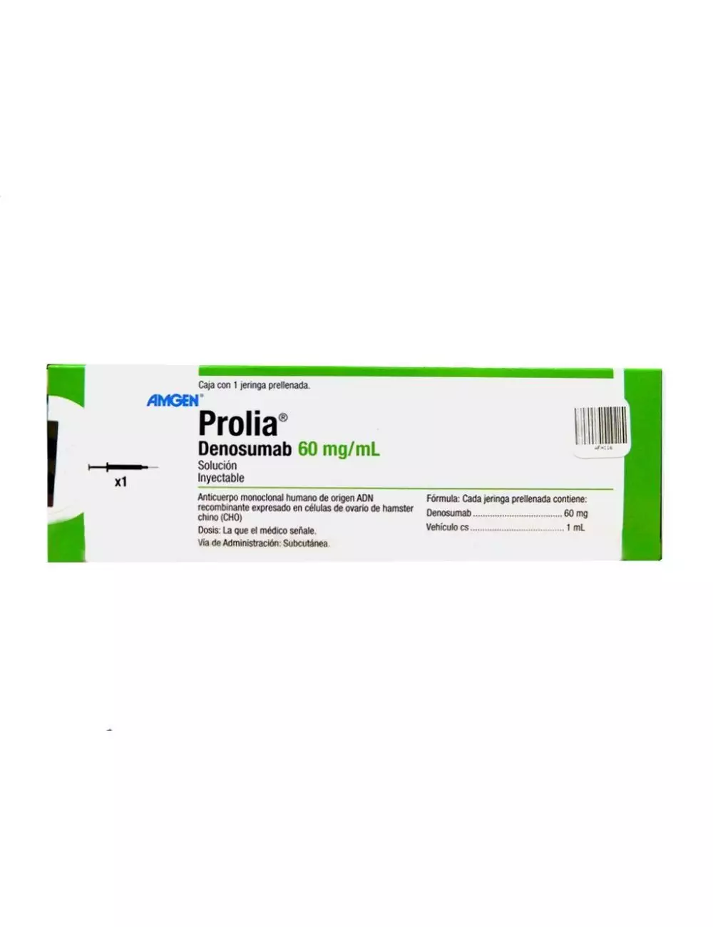 Prolia 60 mg/mL Solución Inyectable Caja Con 1 Jeringa Prellenada - RX3