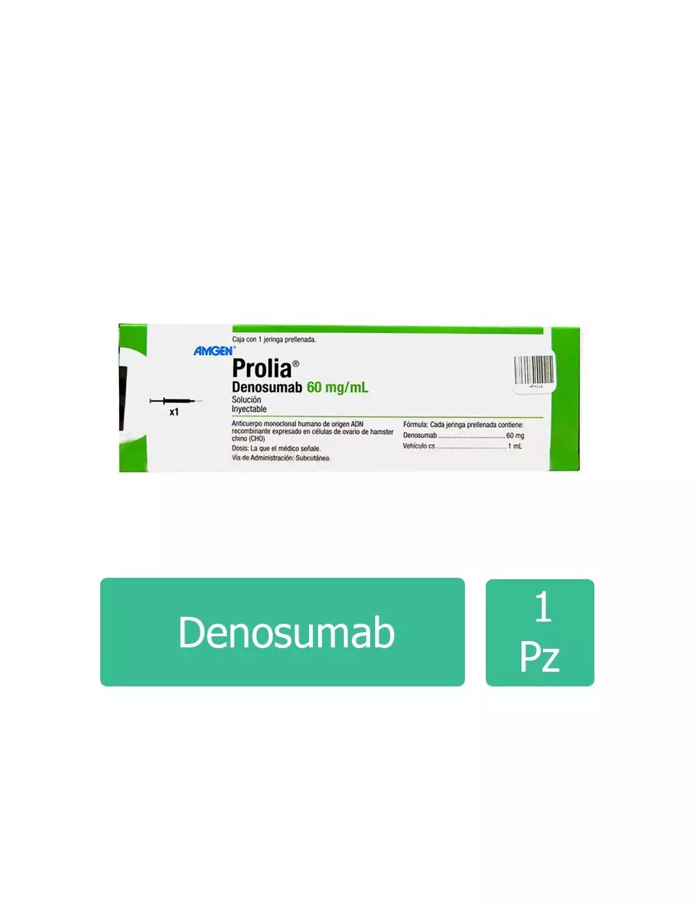 Prolia® 60 mg/mL (Denosumab) - Jeringa Prellenada - Amgen - RX3
