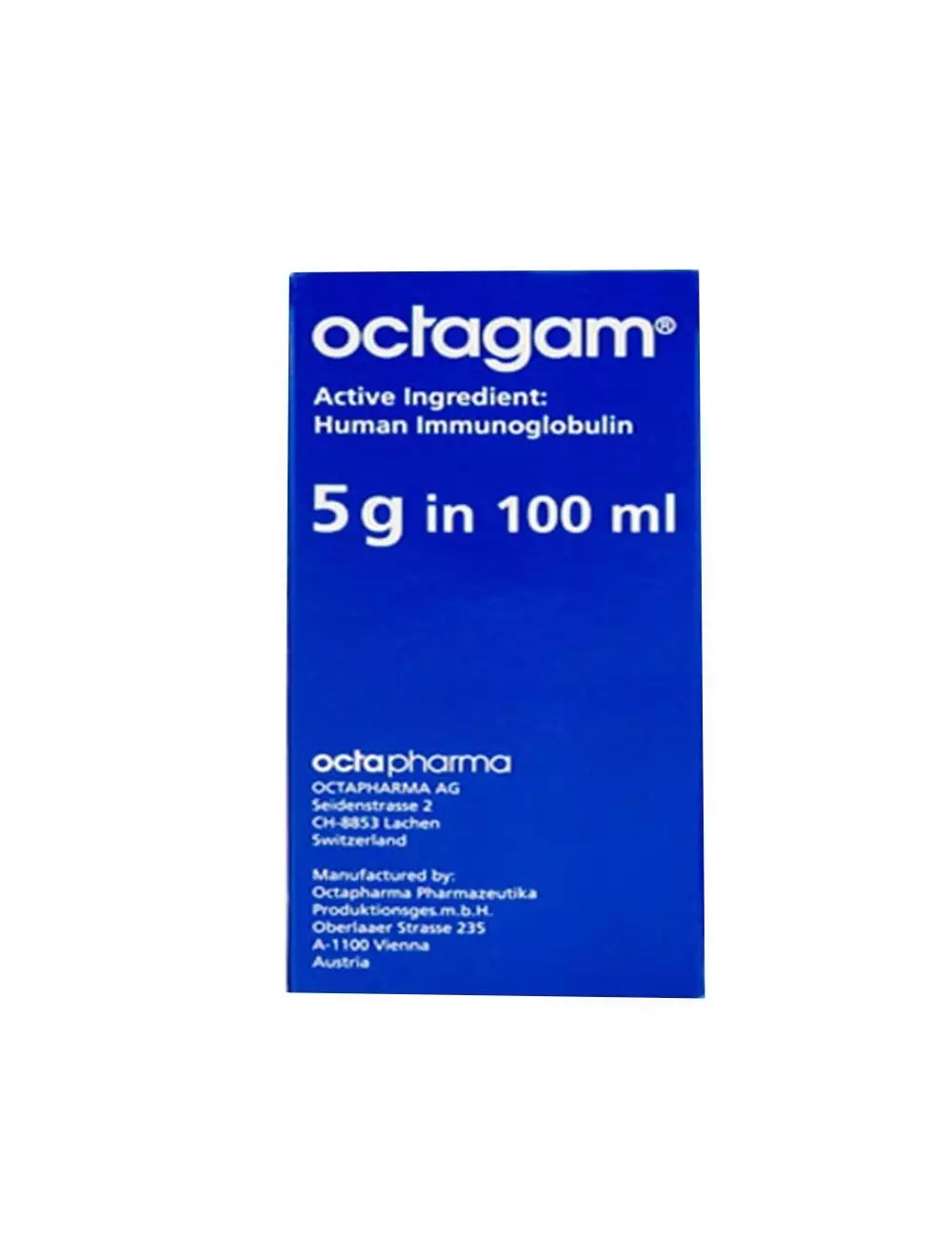 Octagam® 5 g (Inmunoglobulina humana) - 1 frasco ámpula de 100 ml - Octapharma
