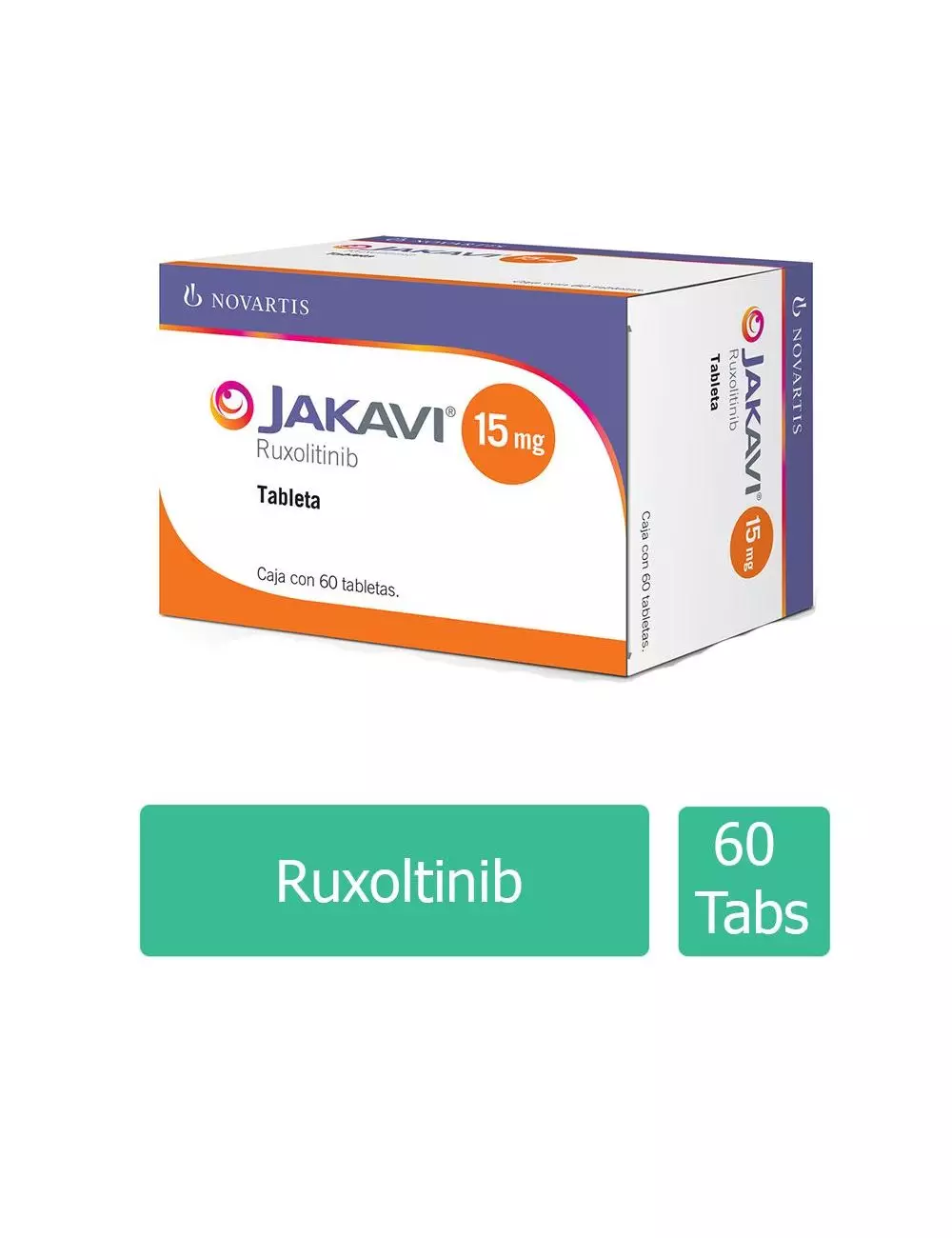 JAKAVI® 15 mg (Ruxolitinib) - 60 Tabletas - Novartis