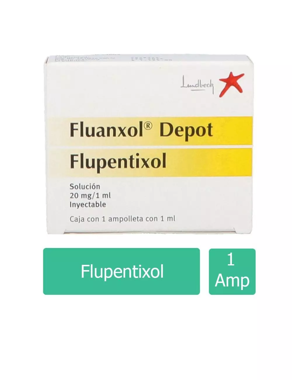 Flunaxol® Depot 20 mg/1 ml (Flupentixol) - Caja con 1 Ampolleta - Lundbeck