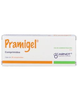 Pramigel 10 mg/ 200 mg / 200 mg / 50 mg Caja Con 20 Comprimidos