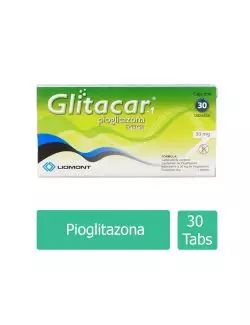 Glitacar -1® 30 mg 30 Tabletas | Pioglitazona | LIOMONT