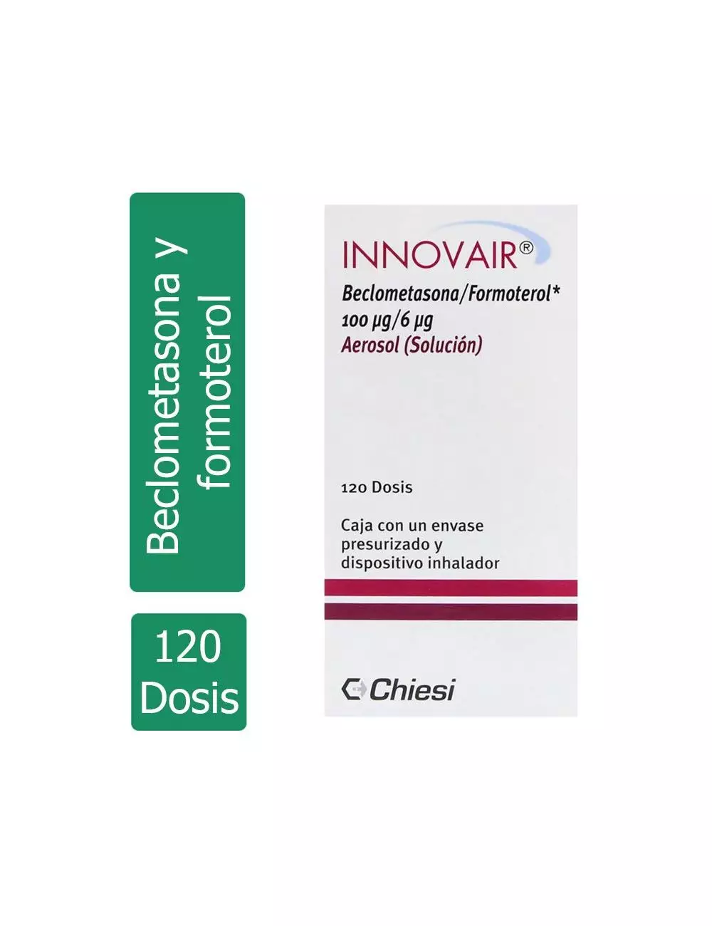 Innovair® 100 µg/6 µg (Beclometasona/Formoterol) - Inhalador 120 dosis - Chiesi - RX3