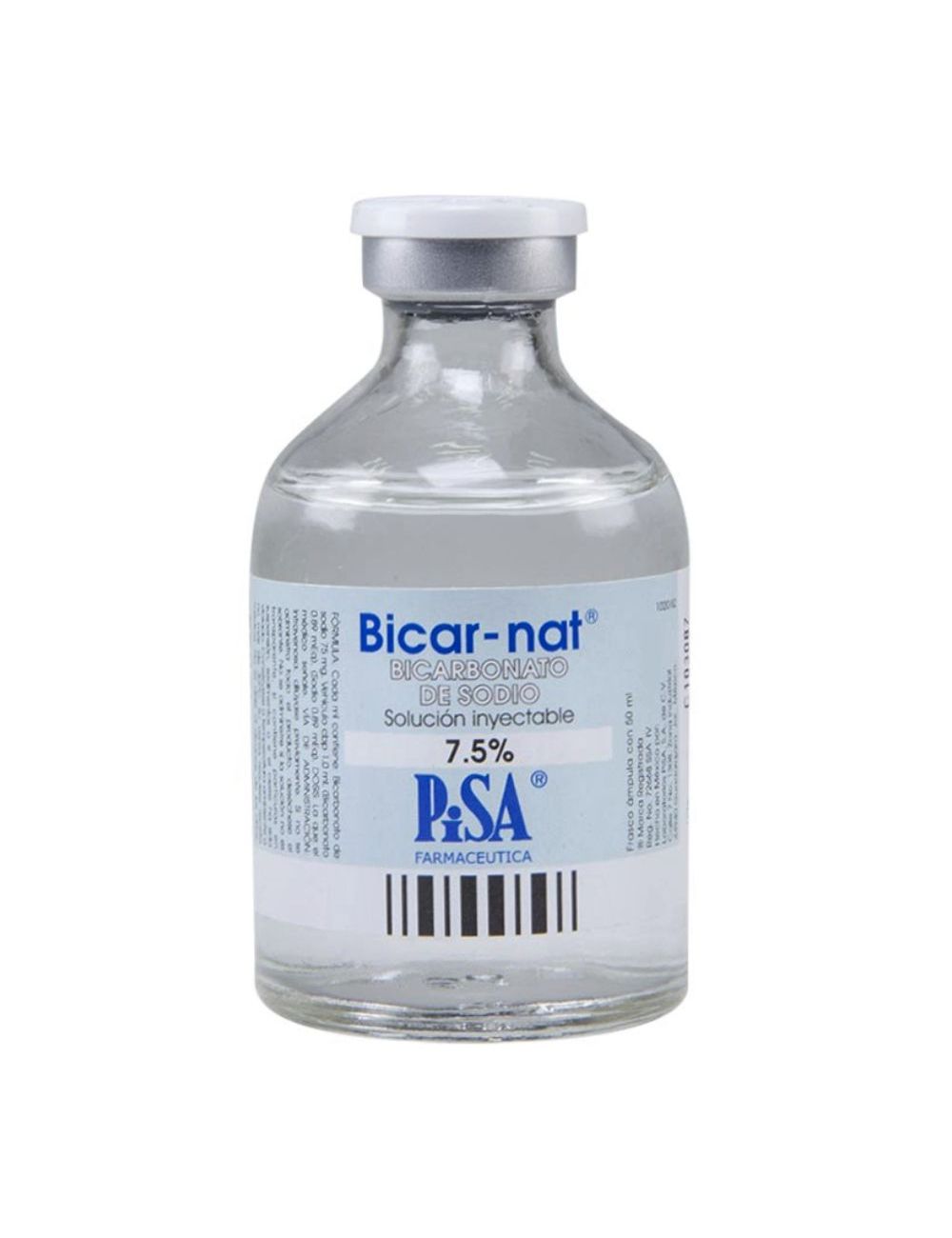 Bicar-nat Solución Inyectable 7.5% Con 1 Frasco Ámpula 50 mL