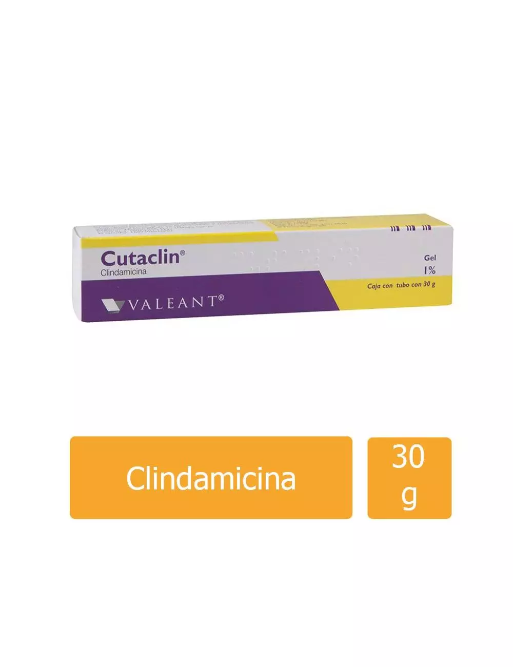 Cutaclin Gel 1% Caja Con Tubo Con 30 g RX2