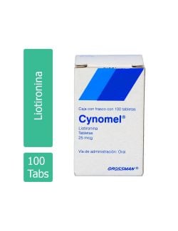 Cynomel 25 mcg Frasco Con 100 Tabletas