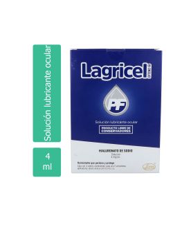 Lagricel Ofteno PF Solución 4 mg/mL Caja Con 4 Sobres