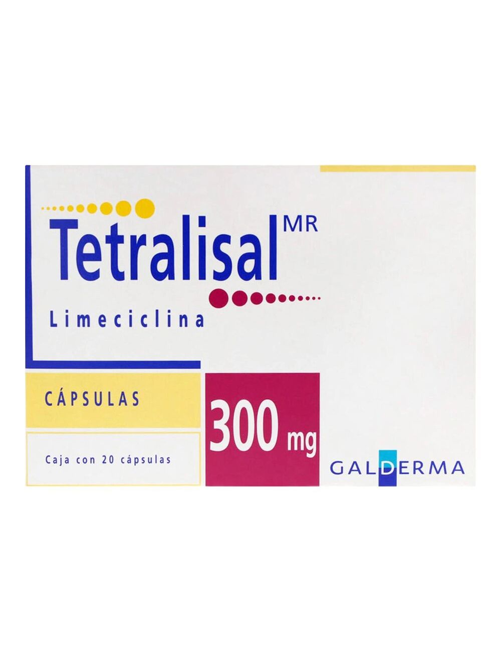 Tetralisal 300 mg Caja con 20 Cápsulas - RX2