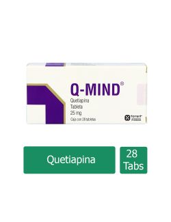 Q Mind 25 mg Caja Con 28 Tabletas