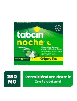 Tabcin Noche 250 mg Caja Con 12 Cápsulas