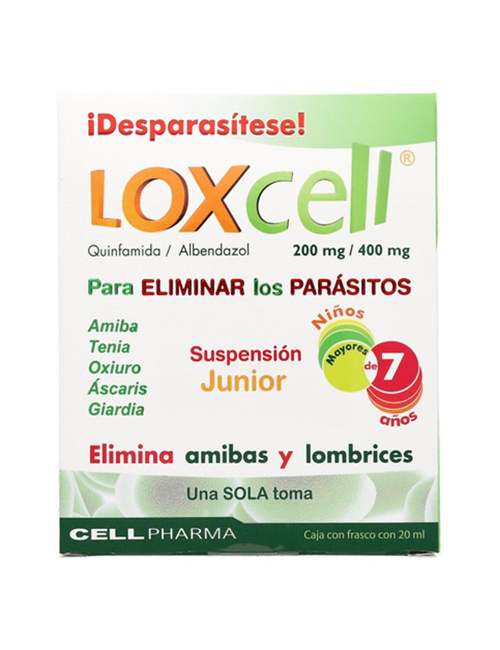 Loxcell Suspensión Junior Caja Con Frasco Con 20 mL