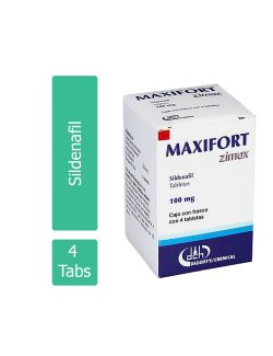 Maxifort Zimax 100 mg Caja Con Frasco con 4 tabletas