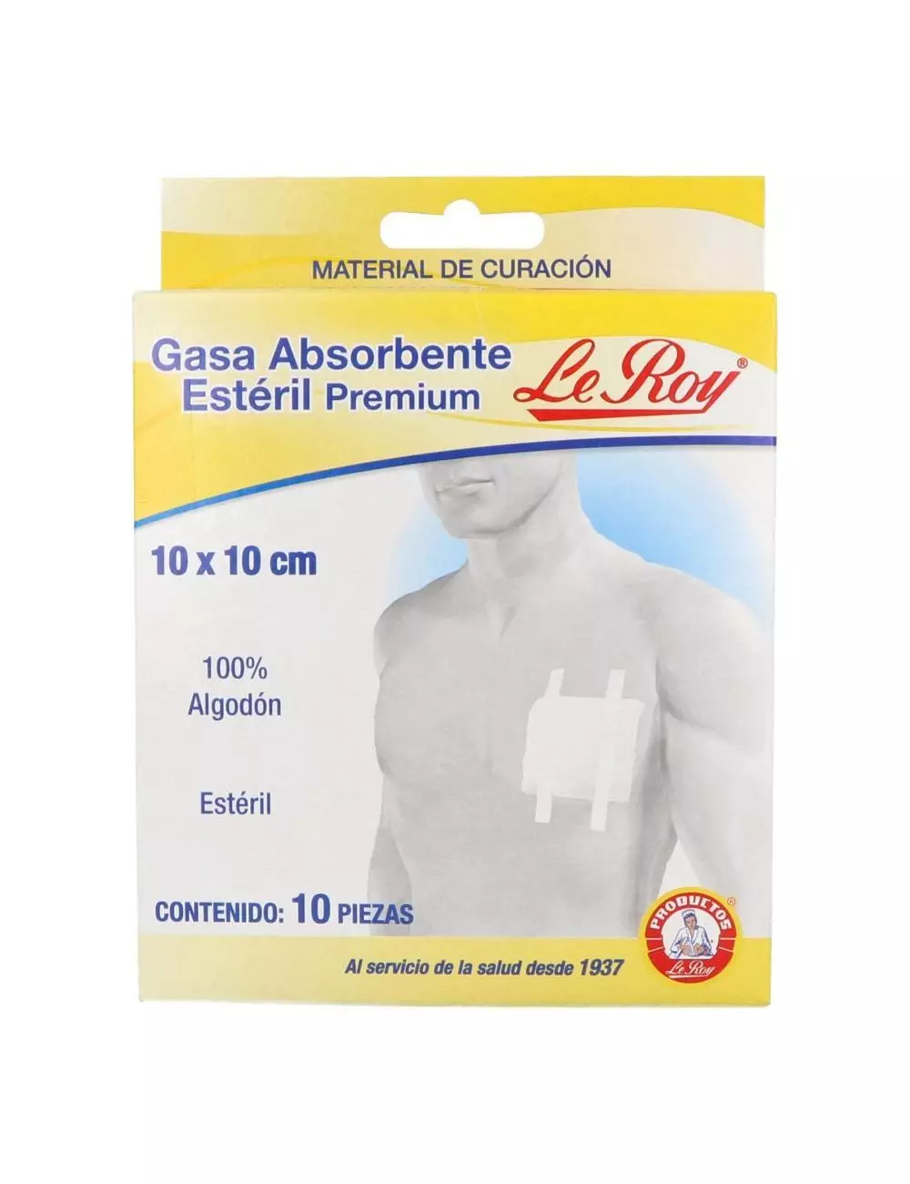 Le Roy Gasa Estéril Premium 10x10cm Caja Con 10 Piezas