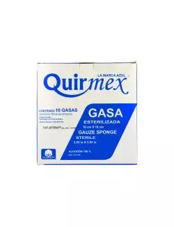 Gasa Esterilizada Quirmex 10 x 10 Caja Con 10 Piezas