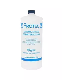 Alcohol Etílico Desnaturalizado Protect 0.7 mg/100 mL Botella Con 1 Litro