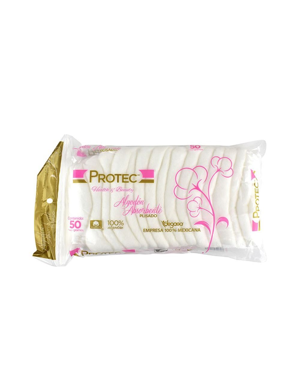 Protec Algodón Absorbente Bolsa Con 50 g