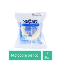 Micropore Blanco Nexcare 3M 2.5 cm x 5 m Empaque Con 1 Pieza