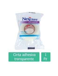Cinta Adhesiva Transparente 3M Nexcare Transpore 2.50 cm x 9.1 m Bolsa Con 1 Pieza