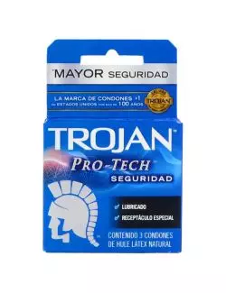 Trojan Clásico-Enz Condón Lubricado Caja Con 3 Condones