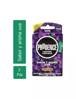 Prudence Sabor Y Aroma Uva Caja Con 3 Condones