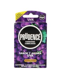 Prudence Sabor Y Aroma Uva Caja Con 3 Condones