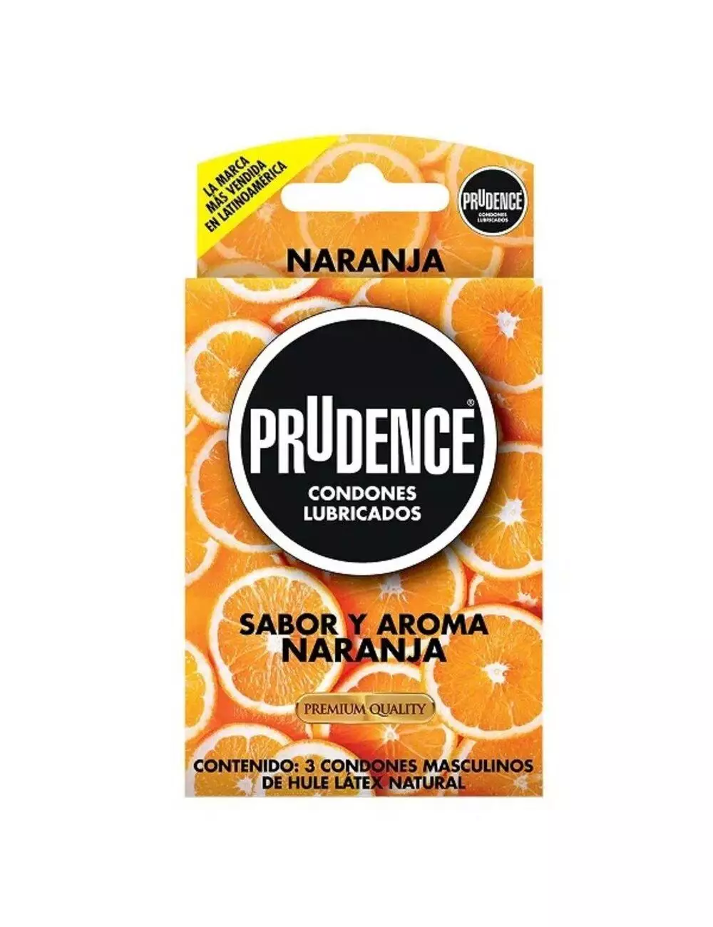 Prudence Naranja Caja Con 3 Condones