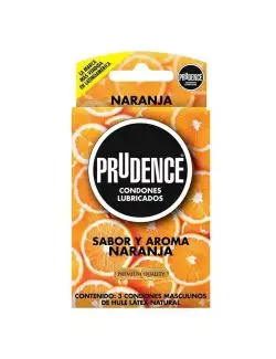 Prudence Naranja Caja Con 3 Condones