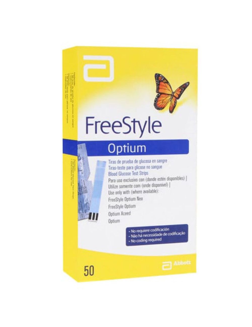 FRM-Freestyle Optium Tiras Reactivas Caja Con 50 Tiras