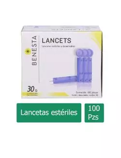 LANCETAS ESTERILES C/100 PZAS