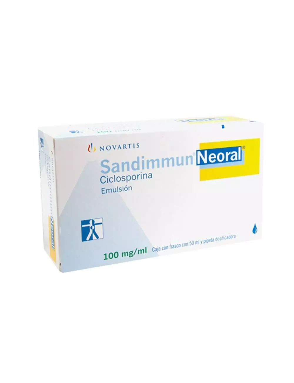 Sandimmun® Neoral® 100 mg/ml (Ciclosporina) - Caja con Frasco de 50 ml y Pipeta Dosificadora | Novartis