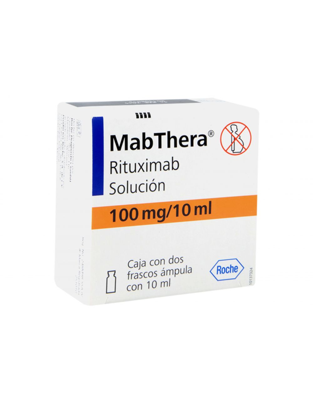 Mabthera 100 mg Caja Con 2 Frascos Ámpula De 10 mL RX3