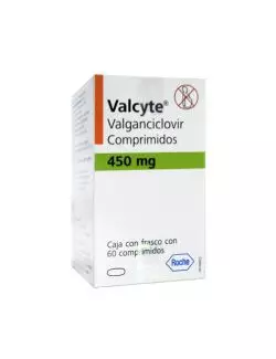 Valcyte® (Valganciclovir) 450 mg - Frasco con 60 Comprimidos - Roche