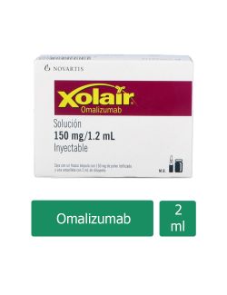 Xolair Solución 150 mg/1.2 mL Inyectable Caja con 1 Frasco Ámpula - RX3